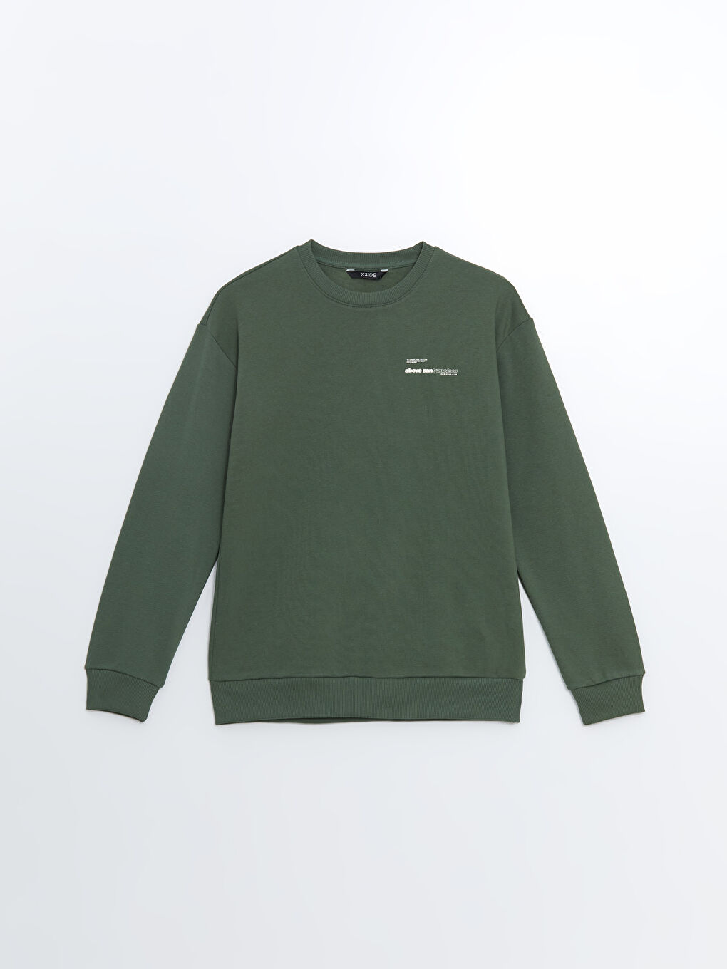 LCW ECO Yeşil Bisiklet Yaka Uzun Kollu Baskılı Erkek Sweatshirt - 4