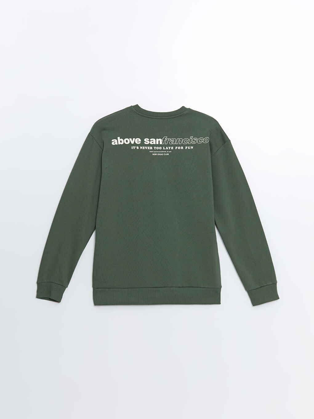 LCW ECO Yeşil Bisiklet Yaka Uzun Kollu Baskılı Erkek Sweatshirt - 5