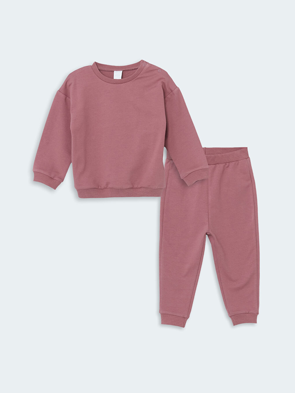 LCW baby Gül Kurusu Beli Lastikli Basic Kız Bebek Pijama Takım