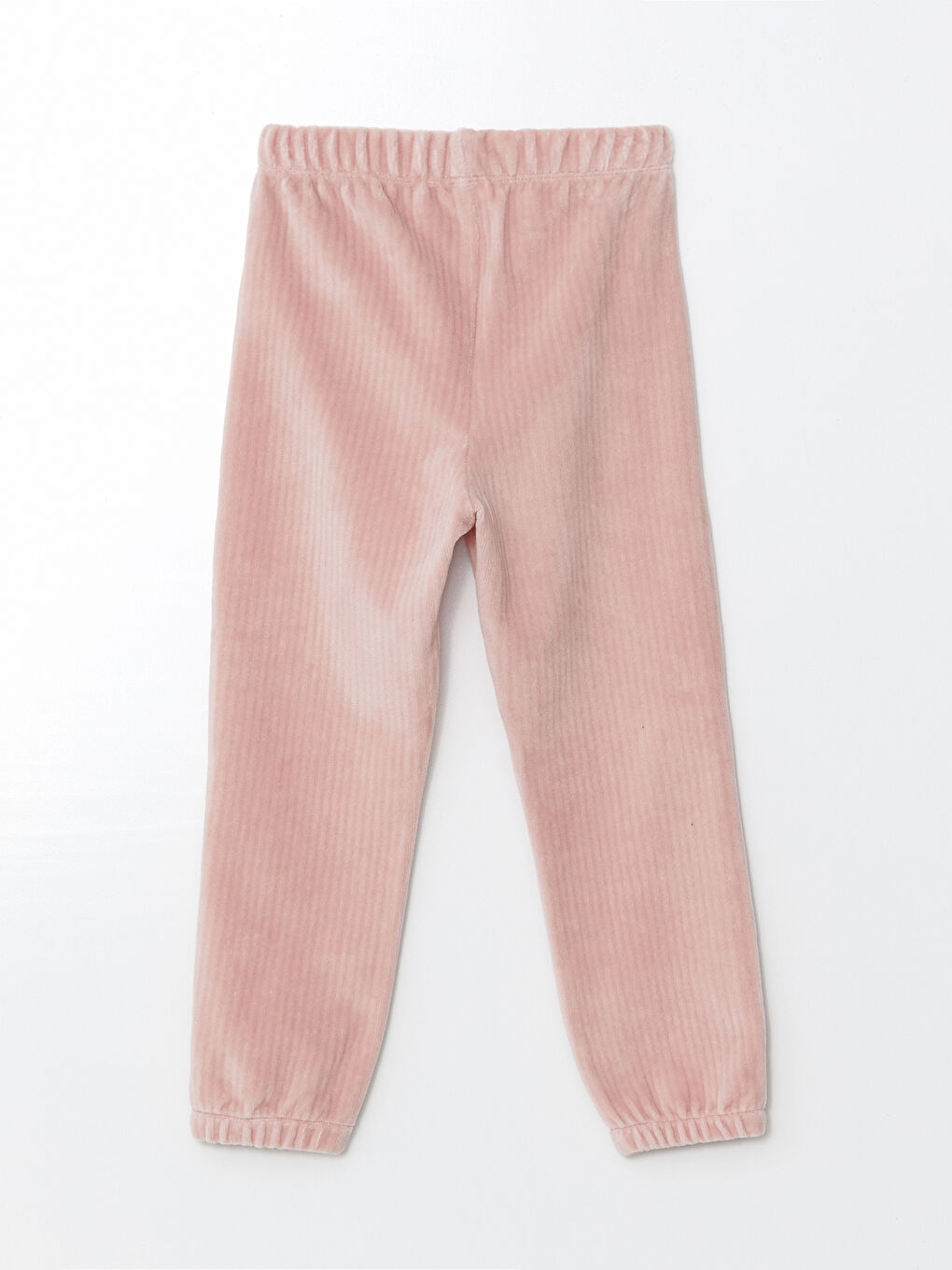 Pembe Kız Çocuk Kadife Jogger Eşofman Altı-1