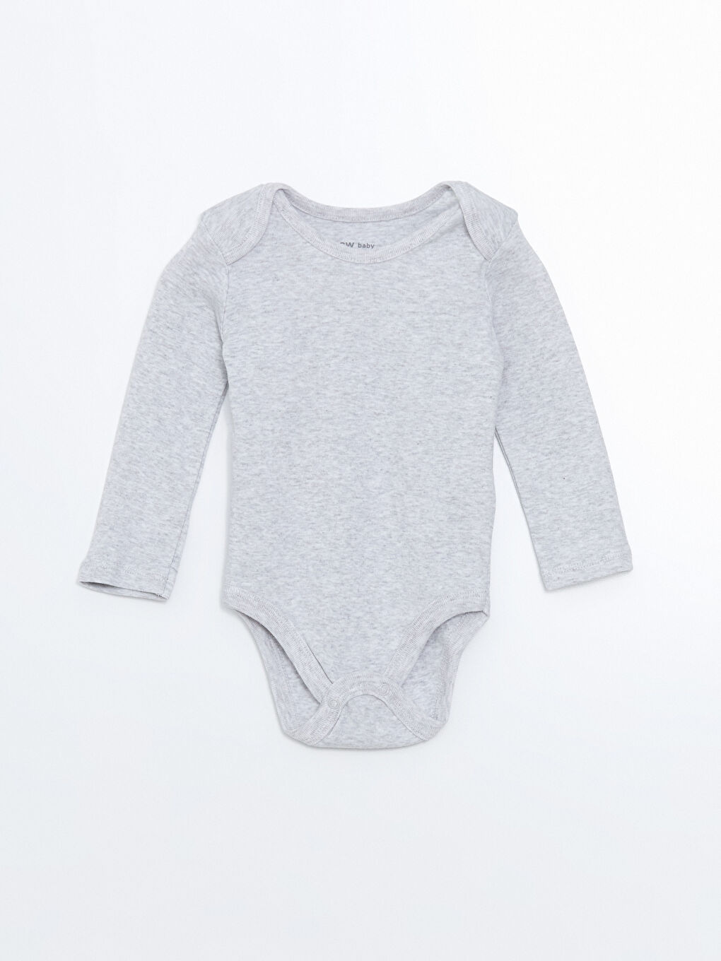 Beyaz Bisiklet Yaka Basic Kız Bebek Çıtçıtlı Bodysuit