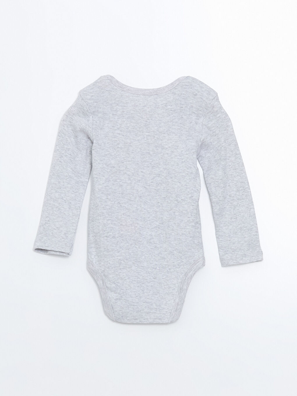 Beyaz Bisiklet Yaka Basic Kız Bebek Çıtçıtlı Bodysuit-1
