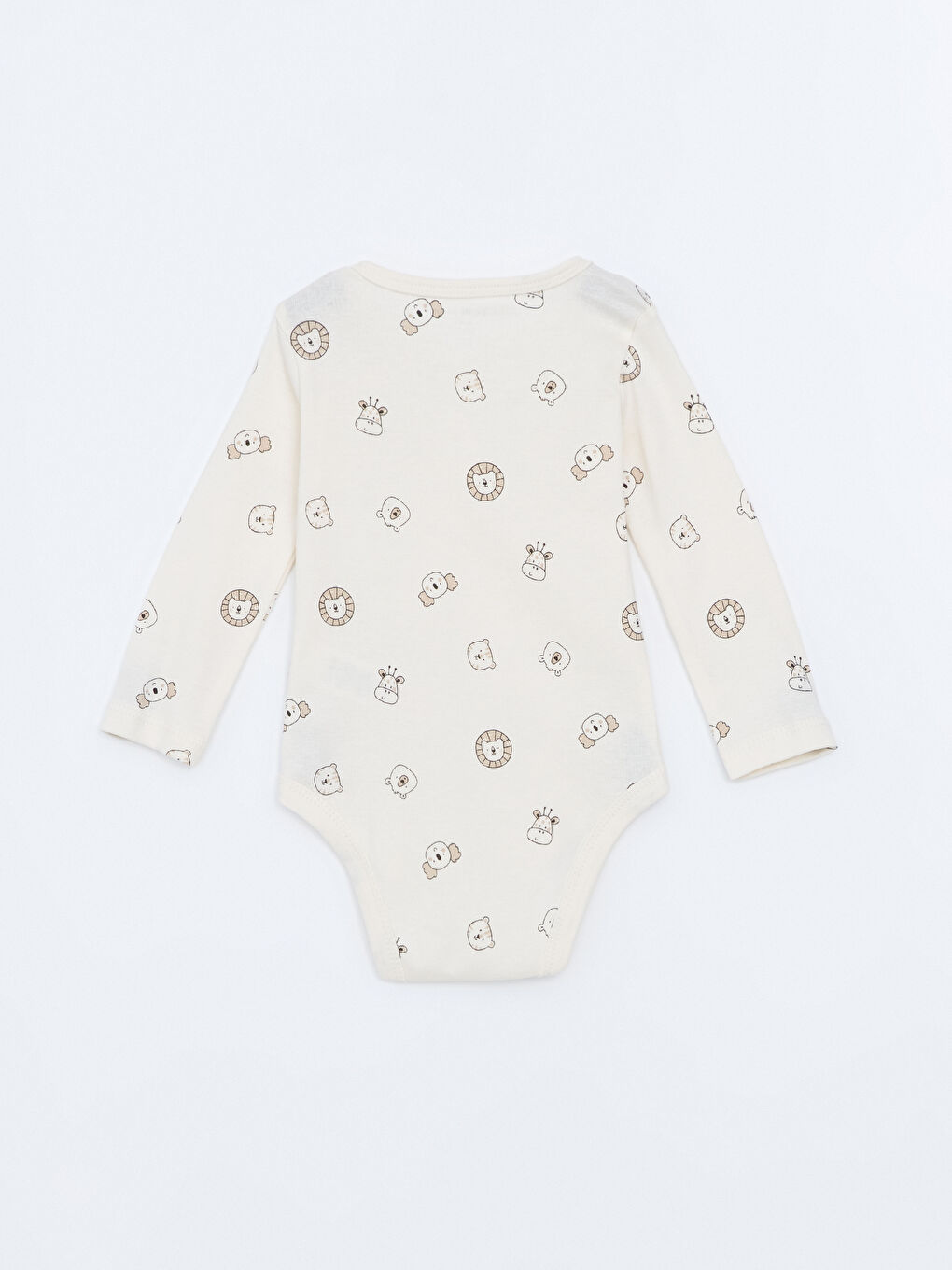 Beyaz Baskılı Erkek Bebek Çıtçıtlı Body-1