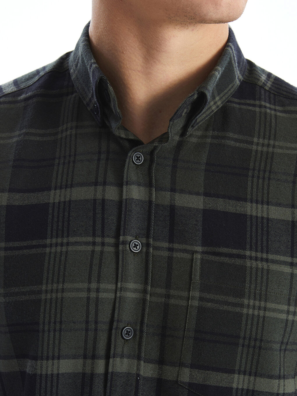 LCWAIKIKI Classic Regular Fit Long Sleeve Plaid Gabardine Men's Shirt -W4KS17Z8-LMU