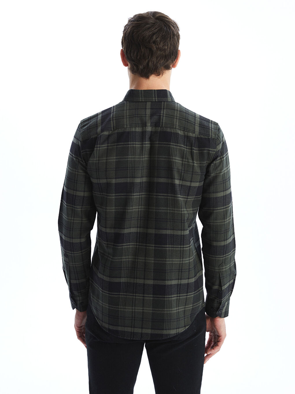 LCWAIKIKI Classic Regular Fit Long Sleeve Plaid Gabardine Men's Shirt -W4KS17Z8-LMU
