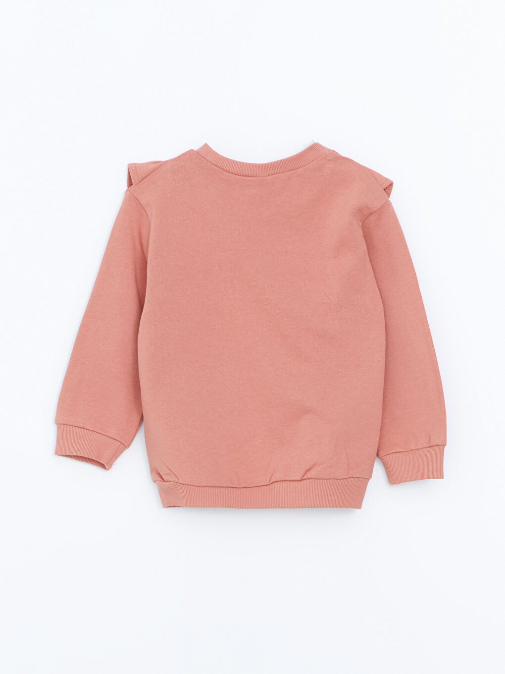 LCW Kids Antrasit Melanj Bisiklet Yaka Baskılı Kız Çocuk Sweatshirt 2'li - 3