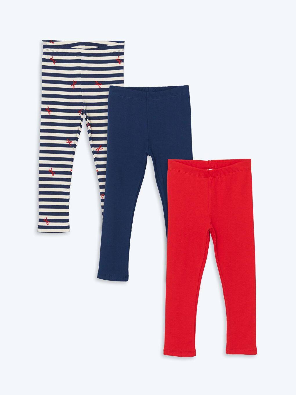 Girls' Leggings 3-Pack with Elastic Waist