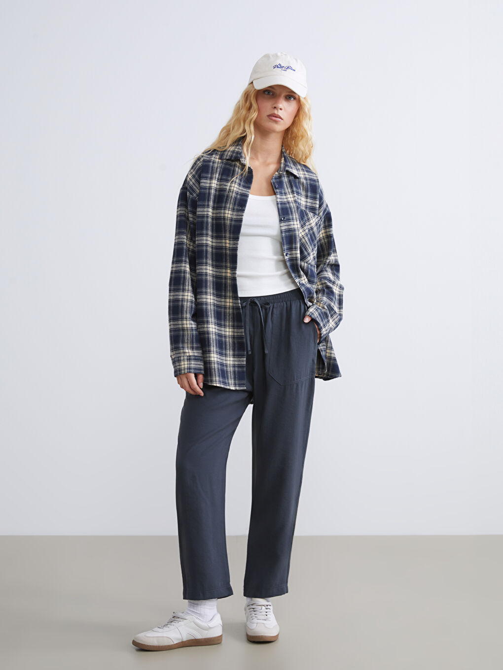 XSIDE Elasticated Waist Loose Fit Women's Trousers -W4KS97Z8-DJS
