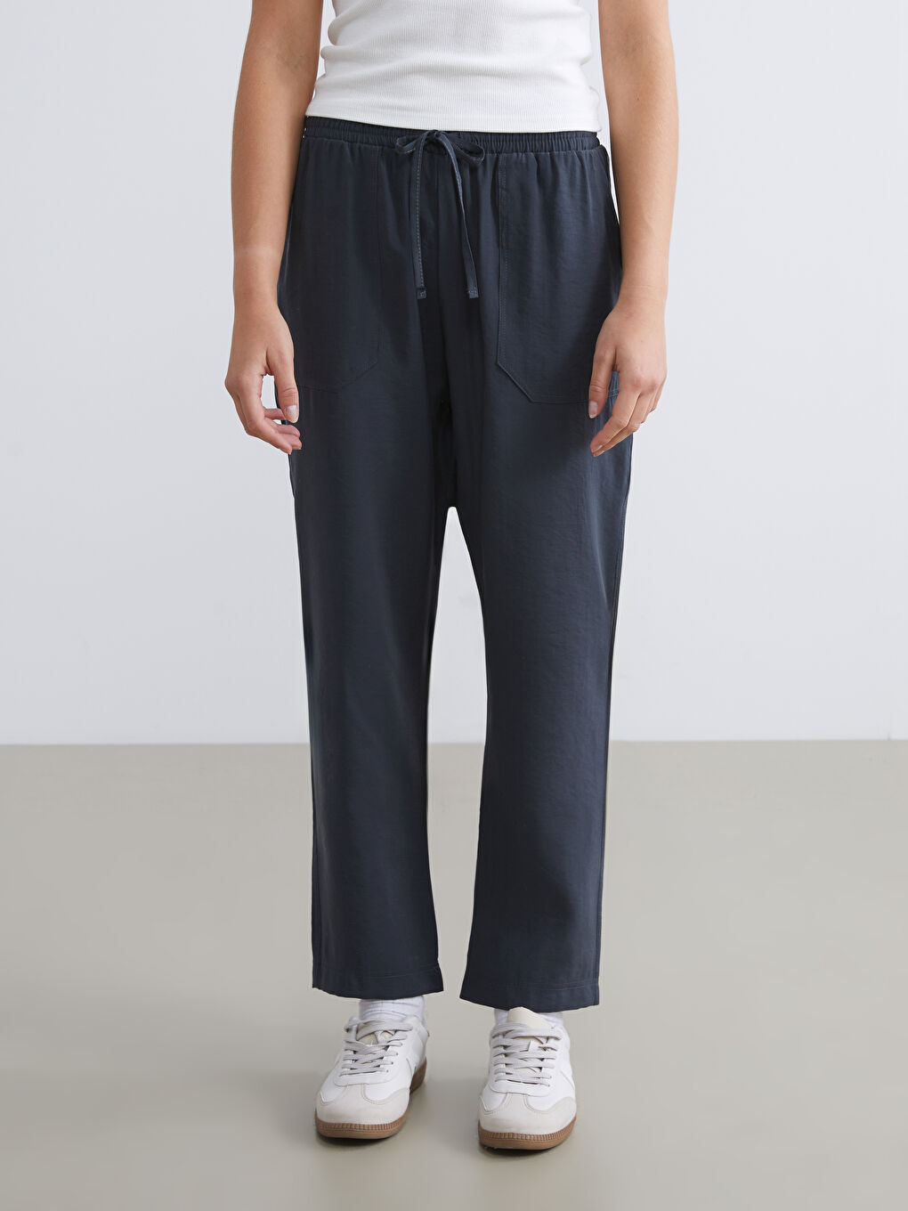 XSIDE Elasticated Waist Loose Fit Women's Trousers -W4KS97Z8-DJS