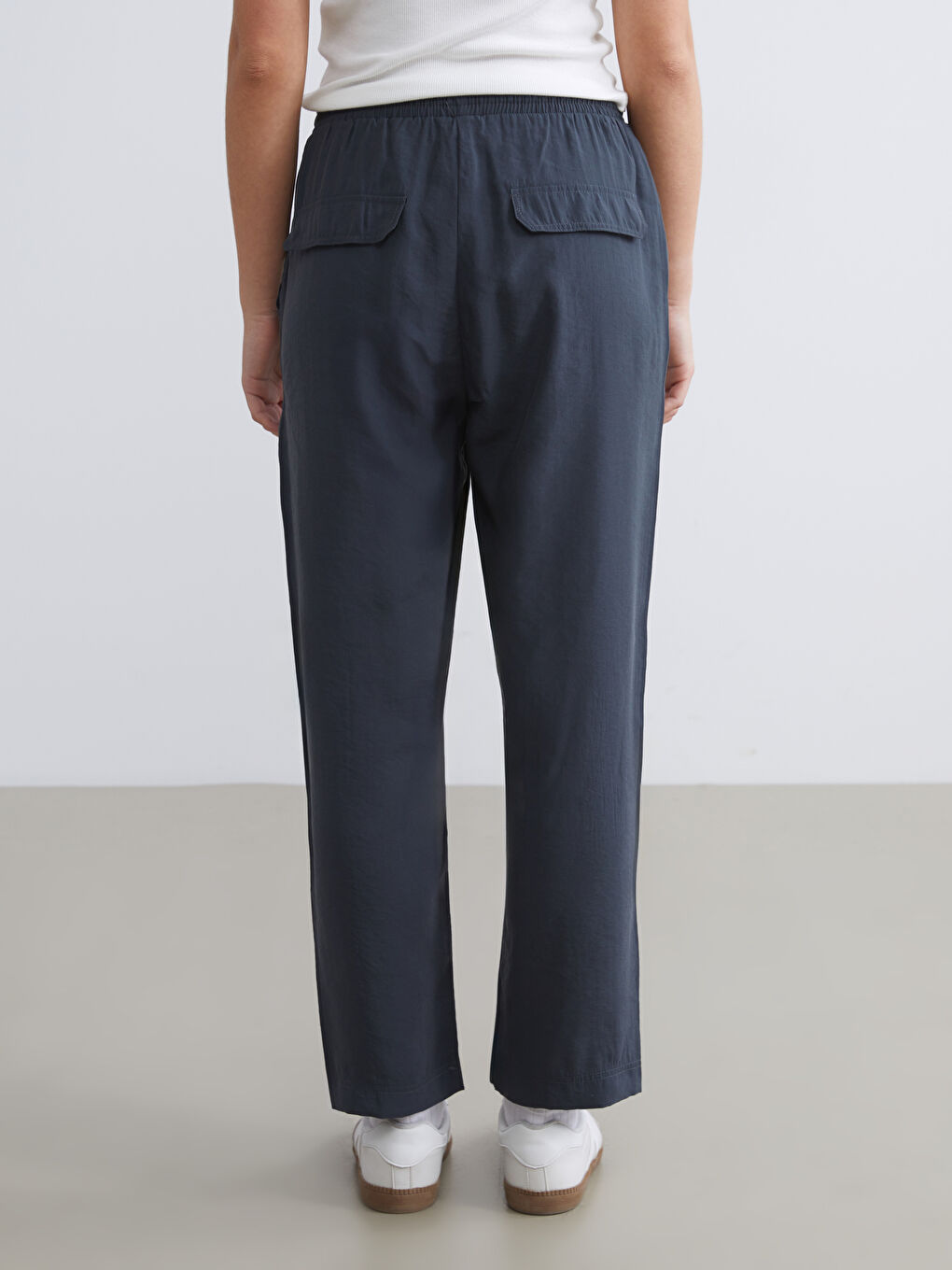 XSIDE Elasticated Waist Loose Fit Women's Trousers -W4KS97Z8-DJS
