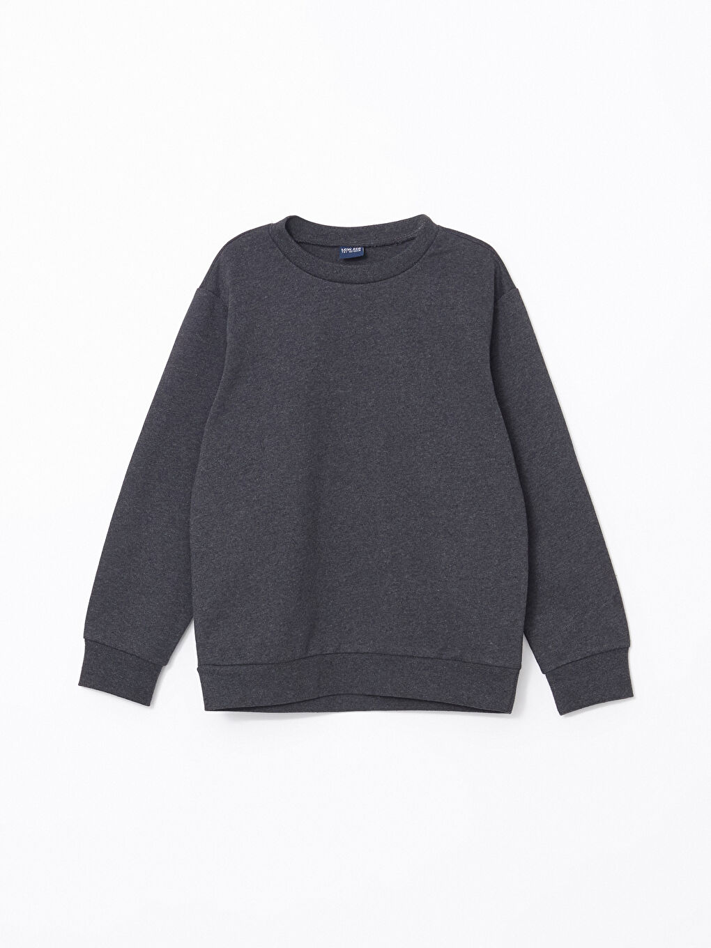 LCW ECO Antrasit Bisiklet Yaka Erkek Çocuk Sweatshirt