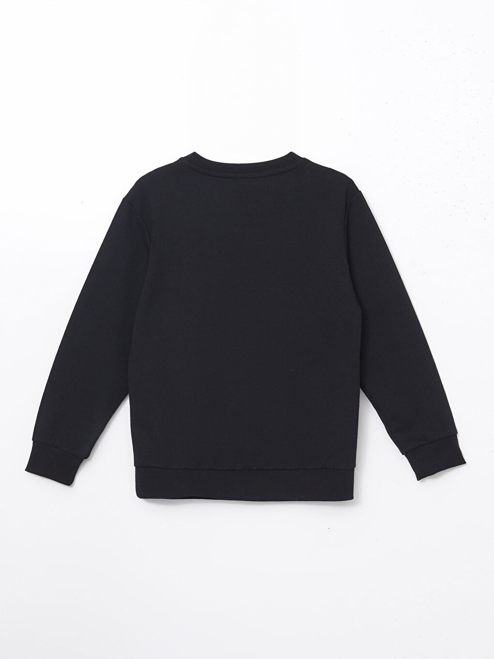 LCW ECO Siyah Bisiklet Yaka Erkek Çocuk Sweatshirt - 1