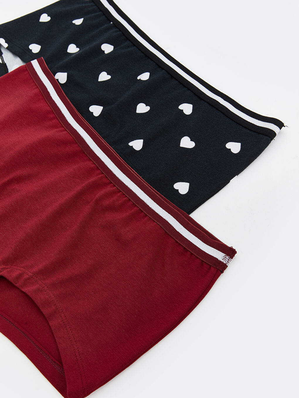 Bordo Baskılı Boxer Külot 2'li Paket-2