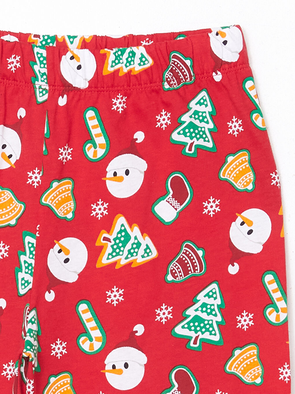 Kırmızı Gömlek Yaka Yılbaşı Temalı Erkek Çocuk Pijama Takımı-6