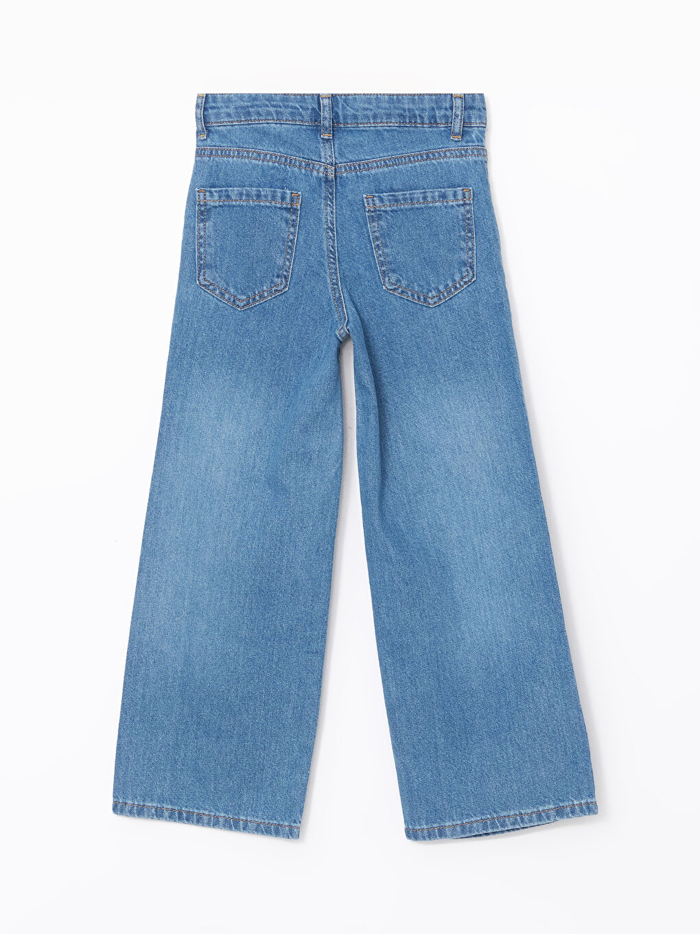 LCW Kids İndigo Beli Ayarlanabilir Lastikli Kuromi Baskılı Kız Çocuk Jean Pantolon - 2