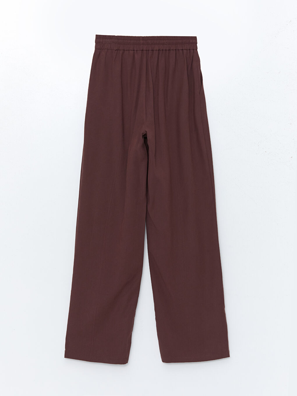 LCW Vision Elastic Waist Wide Leg Women's Trousers -W4KV65Z8-CTC