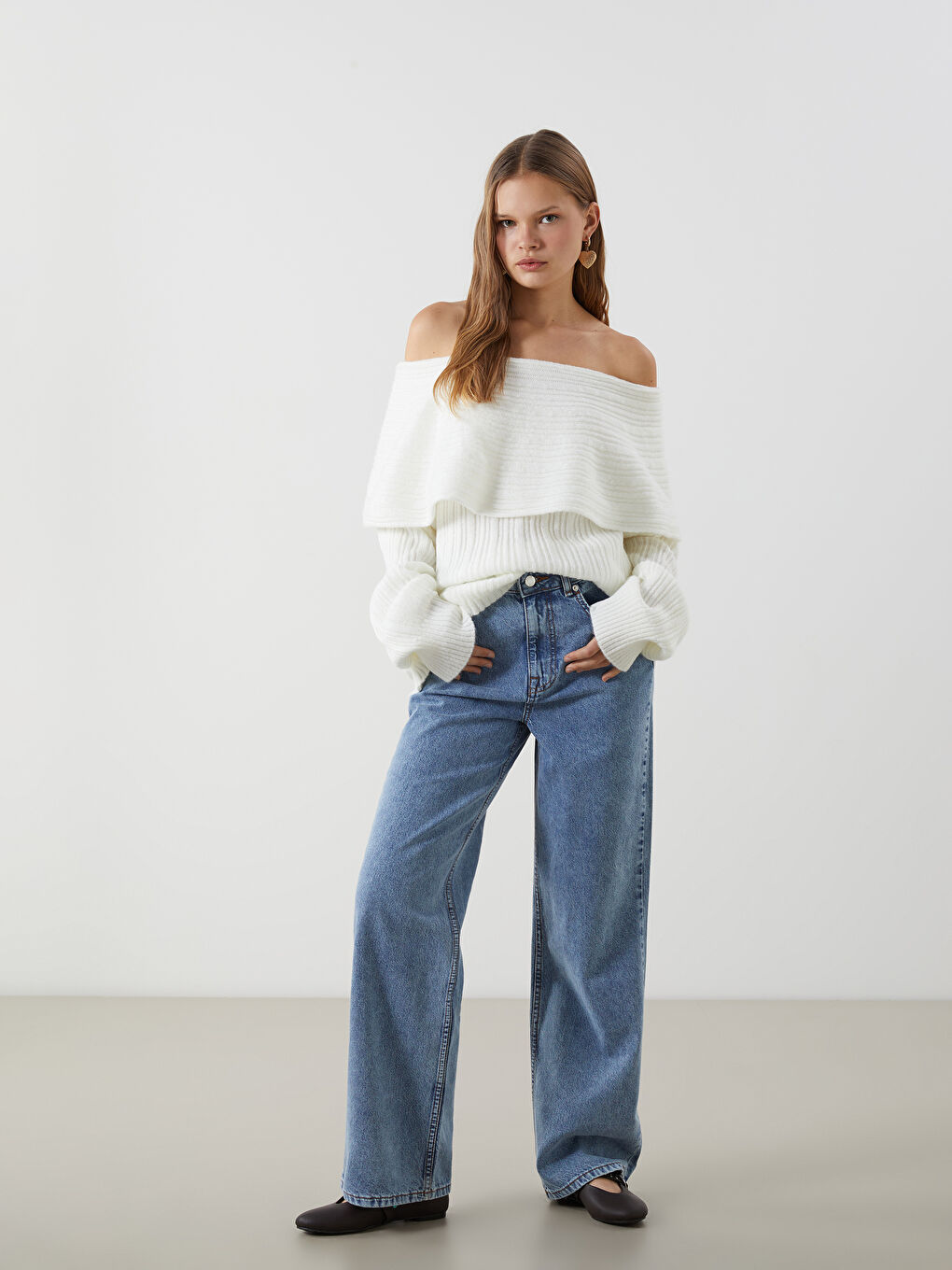 XSIDE Slash Neck Women's Knitwear Sweater -W4KV71Z8-R9J