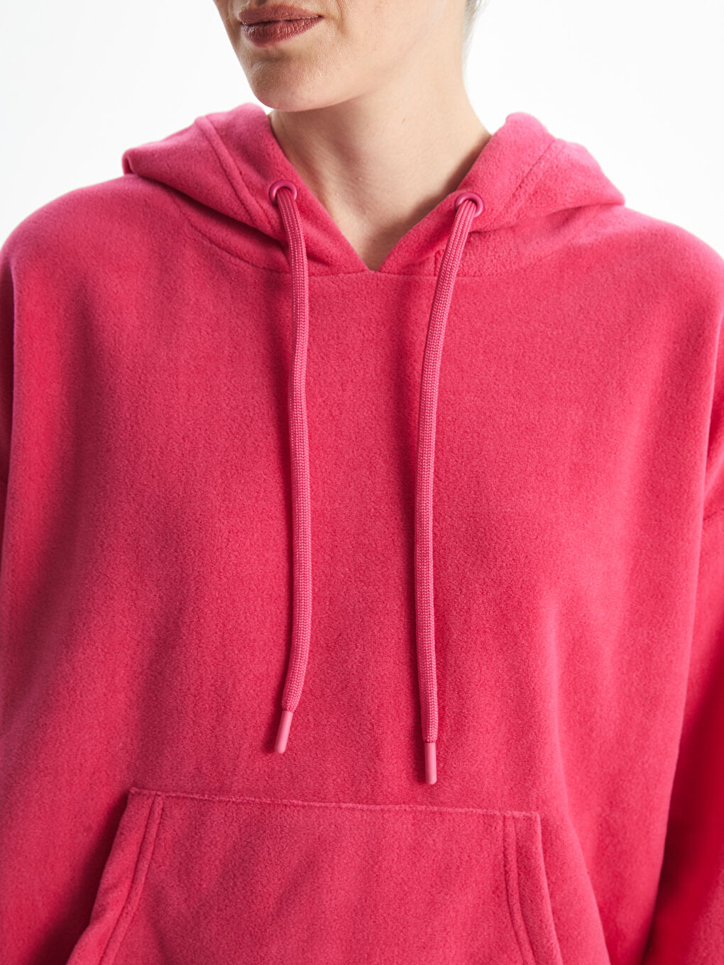 Kırmızı Kadın Hoodie-2