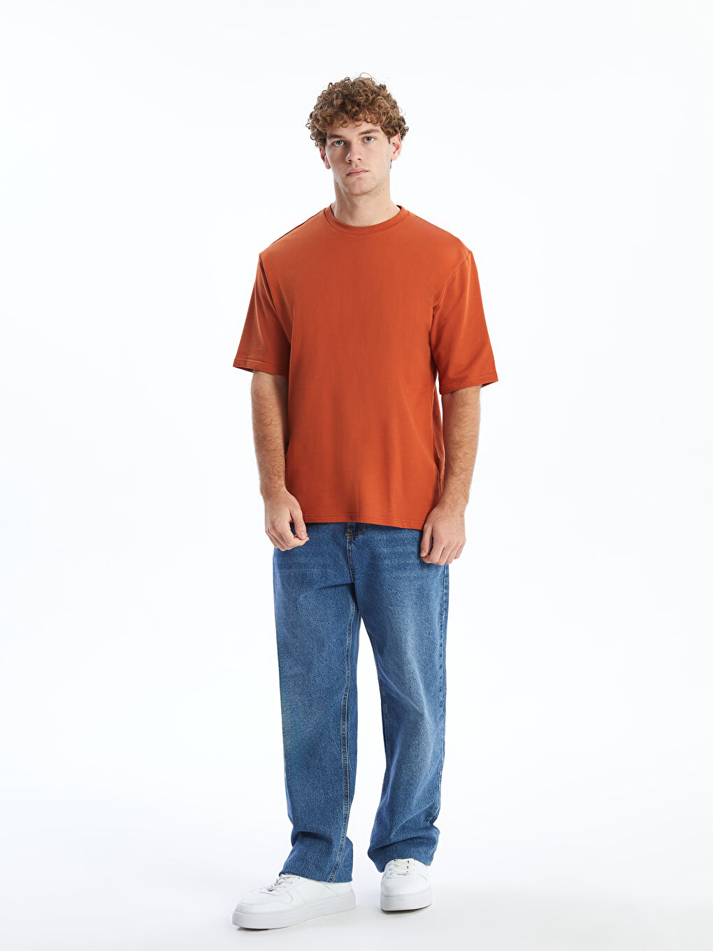 Crew Neck Short Sleeve Men's Sweatshirt-1