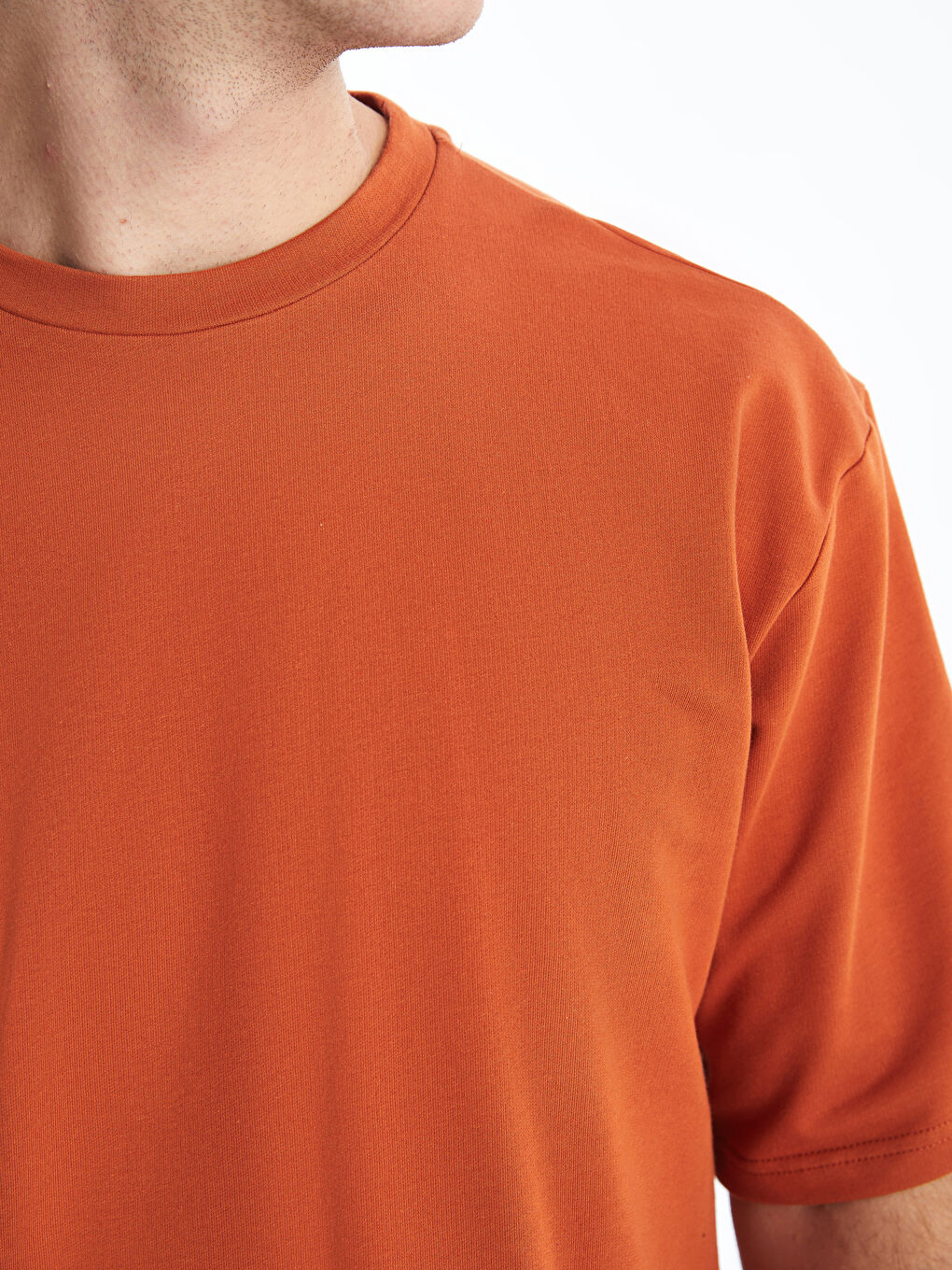 Crew Neck Short Sleeve Men's Sweatshirt-2