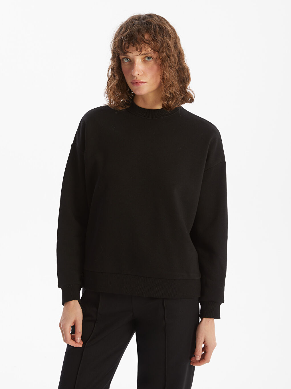 Crew Neck Oversize Women's Thick Sweatshirt -W4KY61Z8-CVL