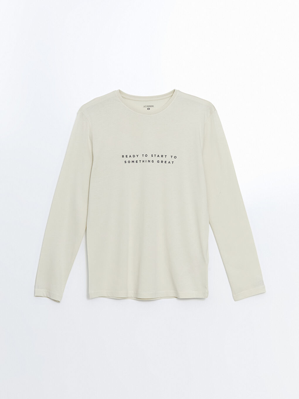 Yeşil Bisiklet Yaka Baskılı Penye Erkek Pijama Üst