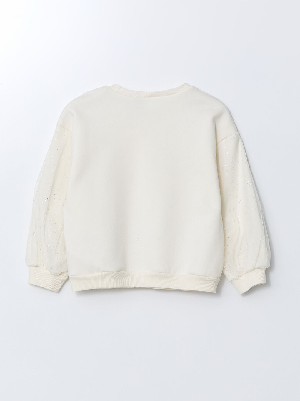 Ekru Elsa Baskılı Kız Çocuk Sweatshirt-1