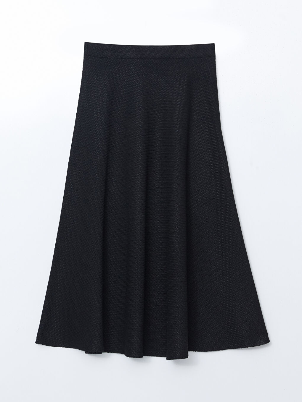 Siyah Loose Fit Dokulu Kadın Etek-6