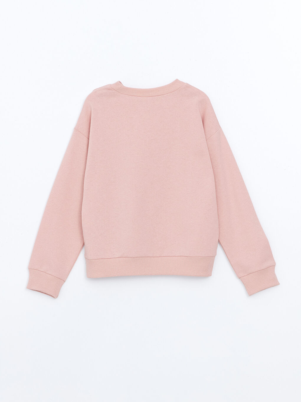 LCW ECO Mat Pembe Bisiklet Yaka Kız Çocuk Sweatshirt ve Eşofman Altı - 2