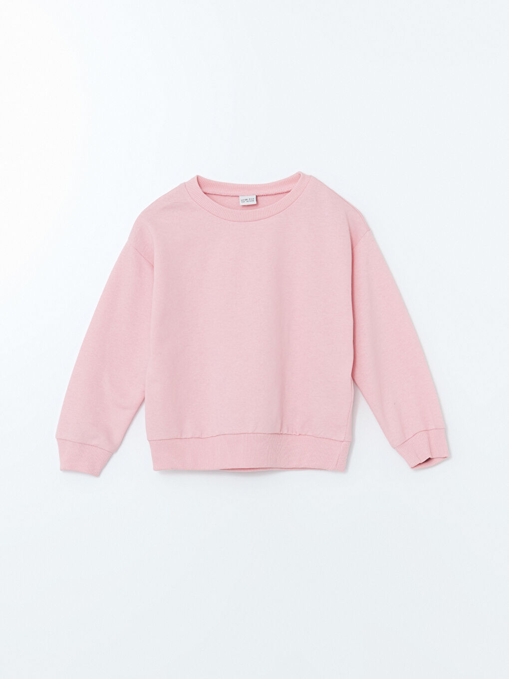 LCW ECO Pembe Leylak Bisiklet Yaka Kız Çocuk Sweatshirt ve Eşofman Altı - 1