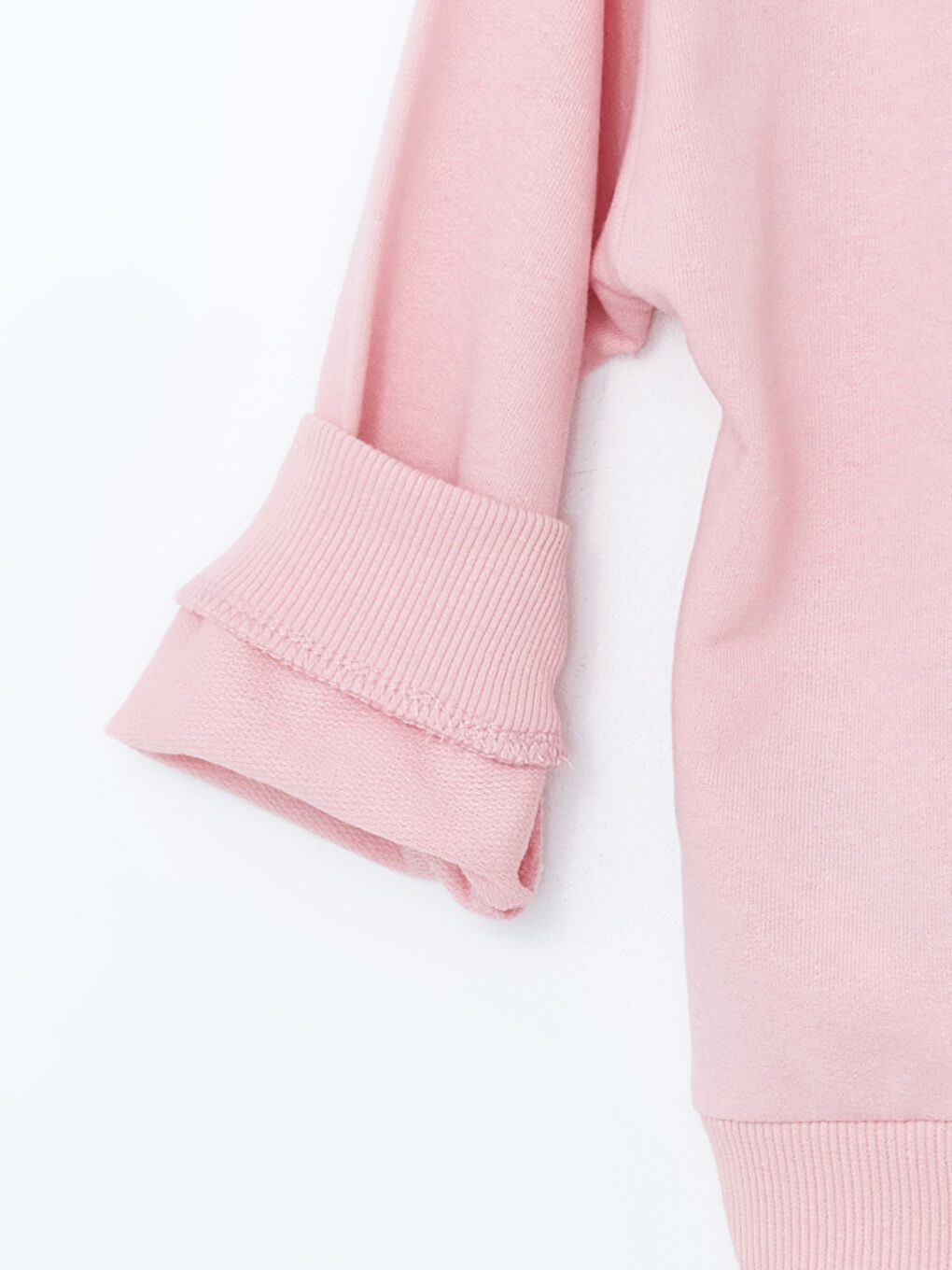 LCW ECO Pembe Leylak Bisiklet Yaka Kız Çocuk Sweatshirt ve Eşofman Altı - 2