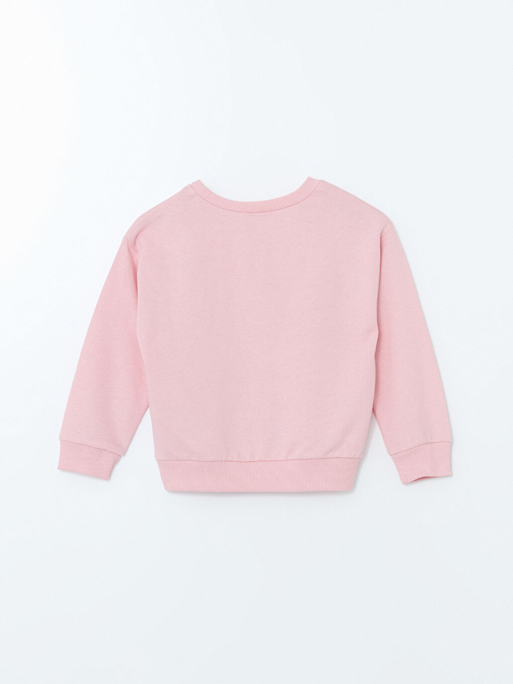 LCW ECO Pembe Leylak Bisiklet Yaka Kız Çocuk Sweatshirt ve Eşofman Altı - 3