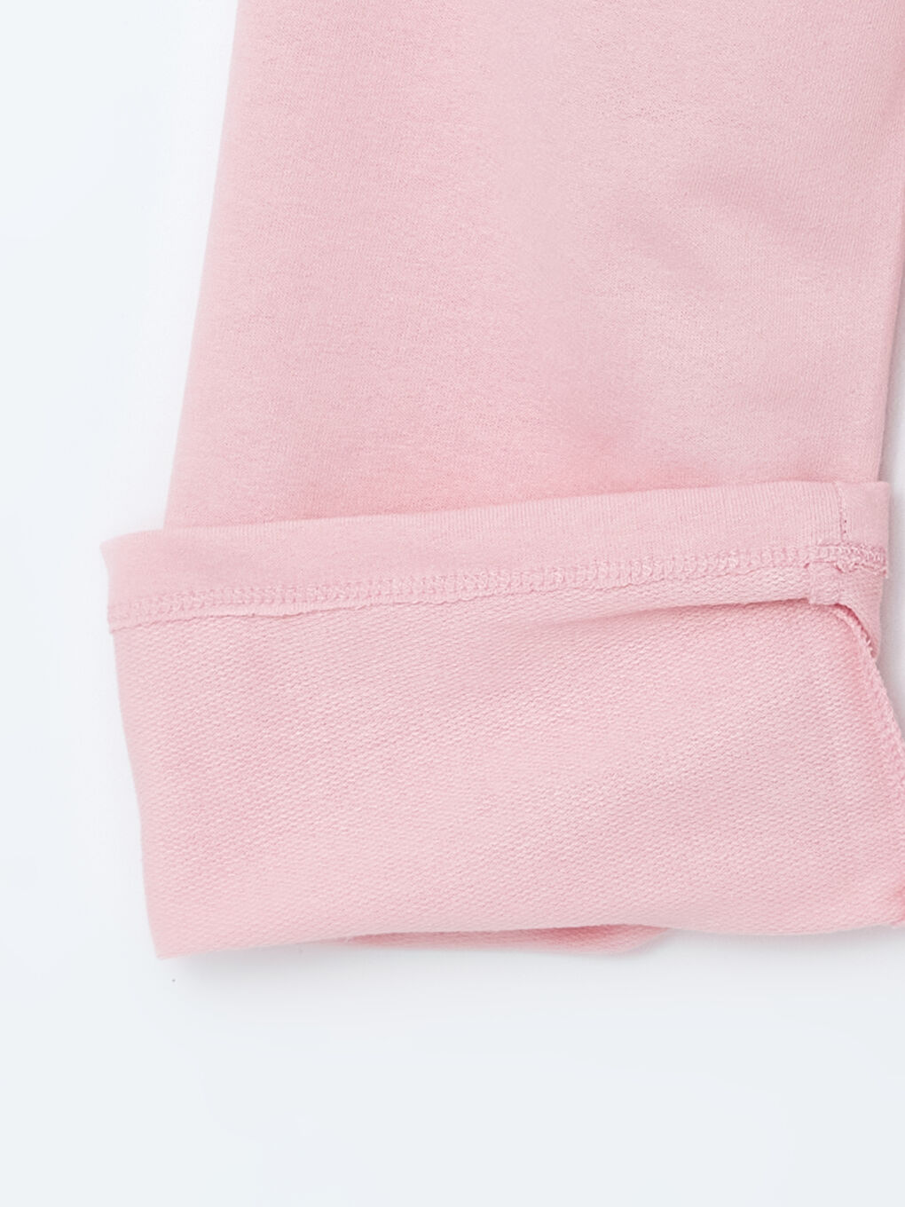 LCW ECO Pembe Leylak Bisiklet Yaka Kız Çocuk Sweatshirt ve Eşofman Altı - 5