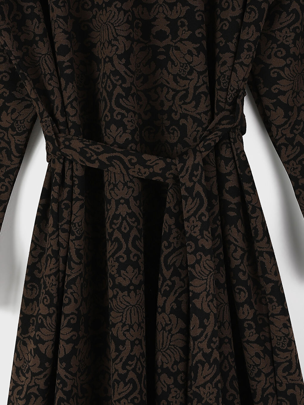 فستان ياقة قمع كم طويل للسيدات-2