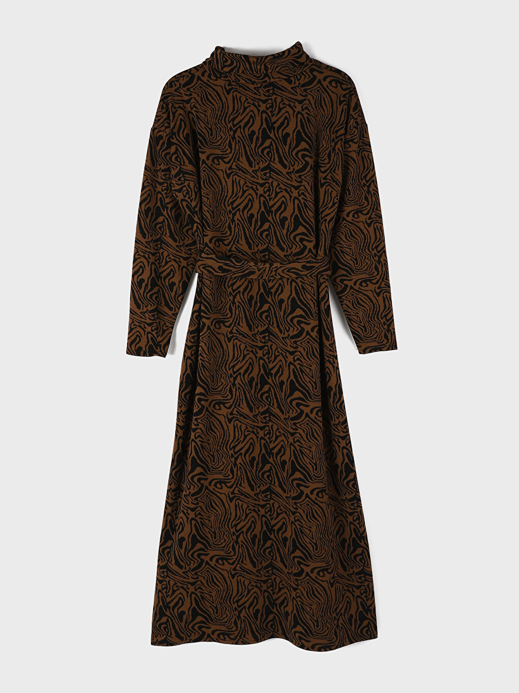 Funnel Neck Long Sleeve Women's Dress -W4L057Z8-MJE