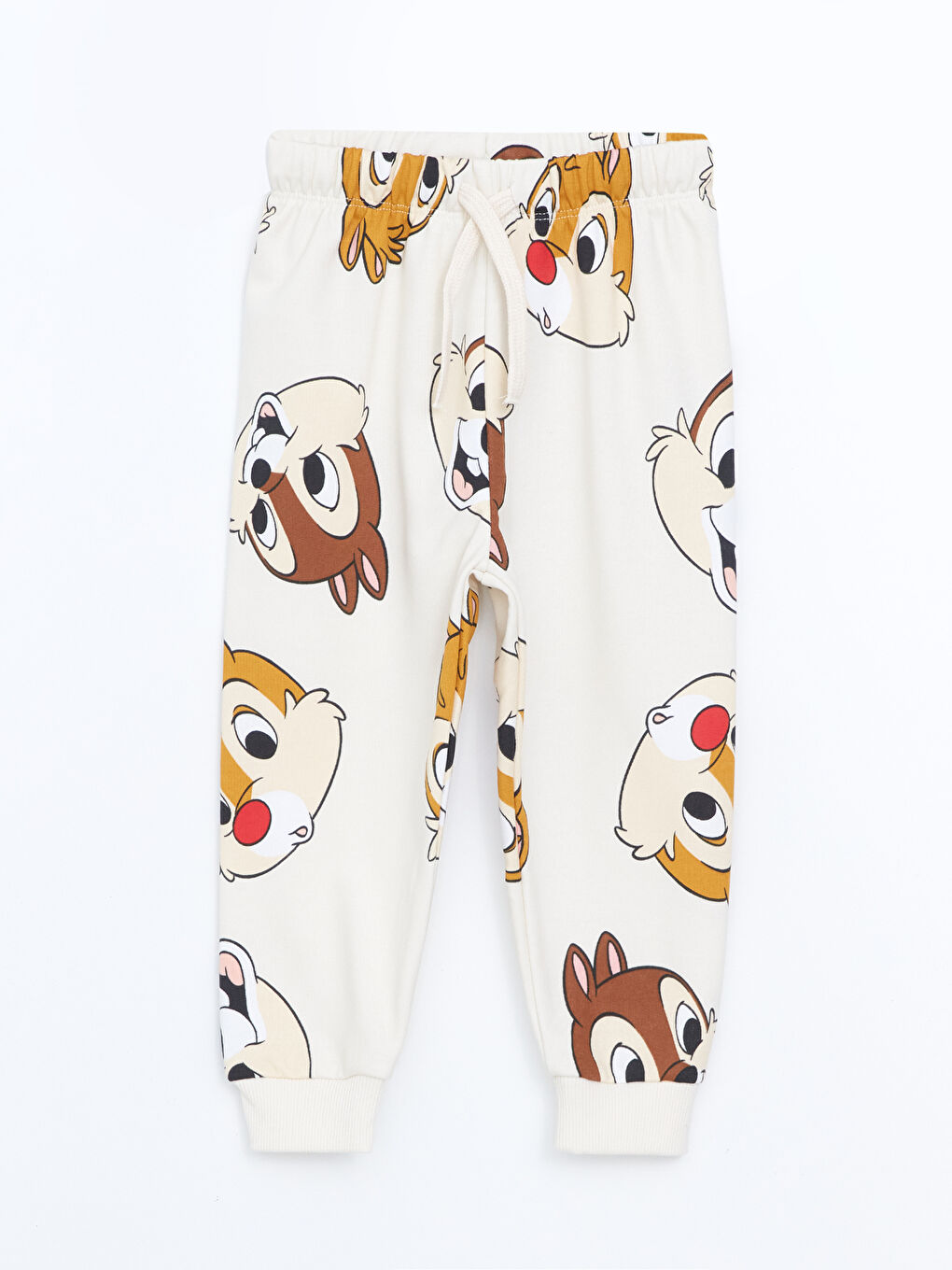 Ekru Chip and Dale Baskılı Erkek Çocuk Sweatshirt ve Eşofman Alt 2'li-3