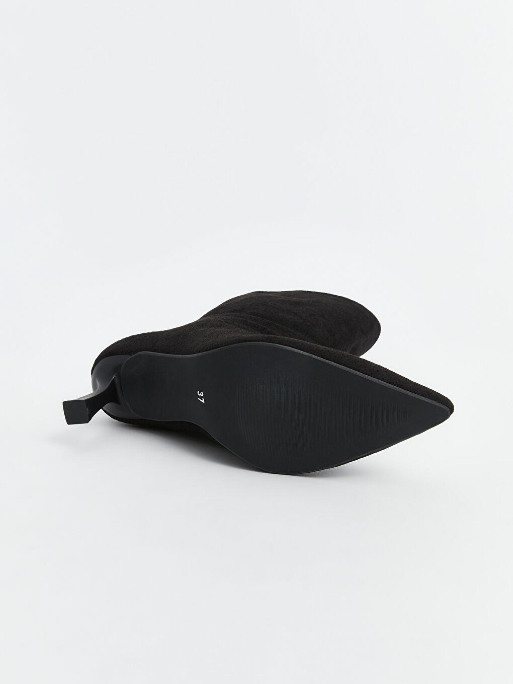 Siyah Süet Görünümlü Kadın Topuklu Bot-3