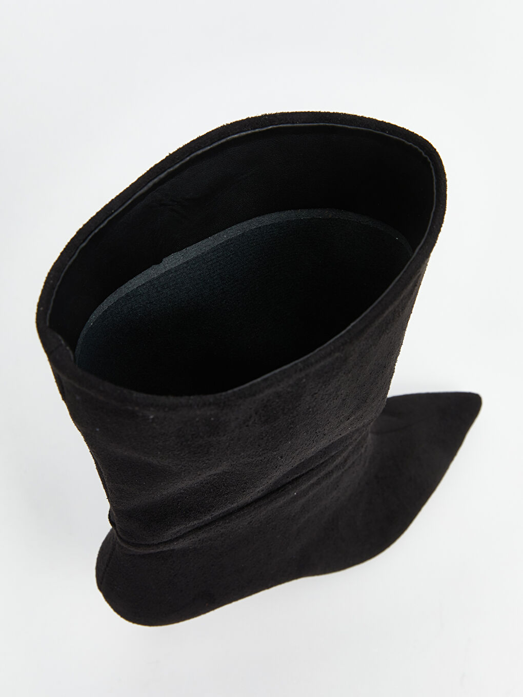 Siyah Süet Görünümlü Kadın Topuklu Bot-5