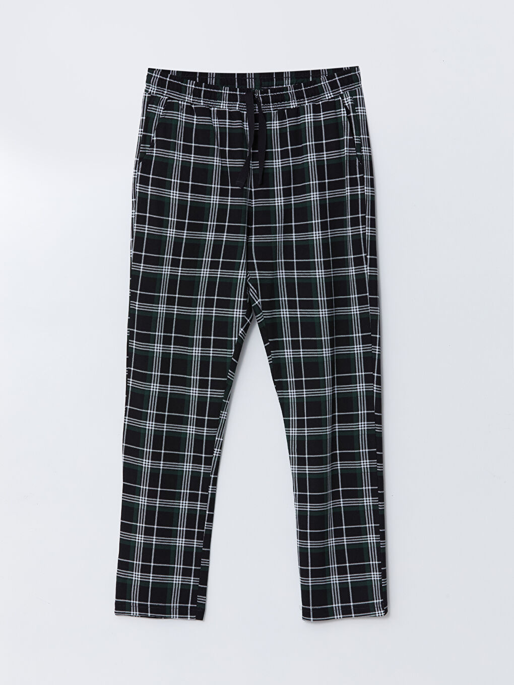 Lacivert Standart Kalıp Ekose Erkek Pijama Alt