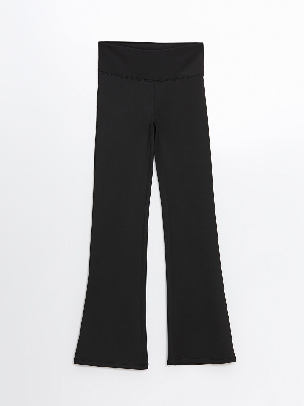 Siyah Beli Lastikli İspanyol Paça Kadın Tayt Pantolon-4