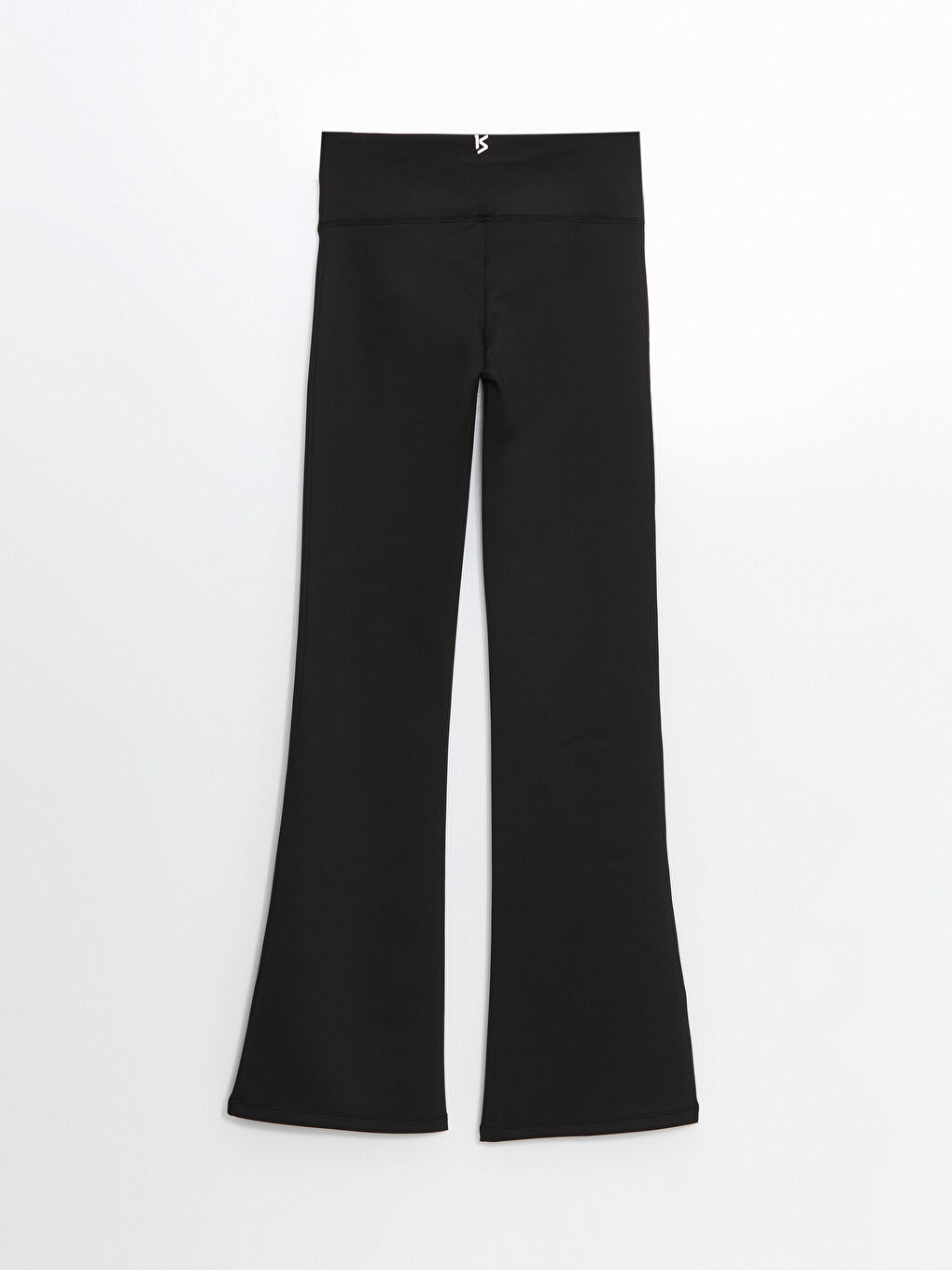 Siyah Beli Lastikli İspanyol Paça Kadın Tayt Pantolon-5