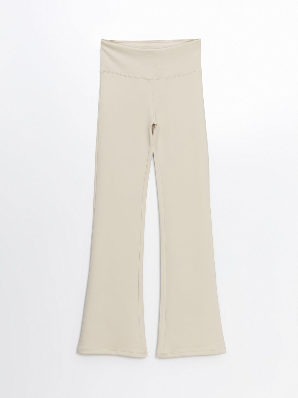 Gri Beli Lastikli İspanyol Paça Kadın Tayt Pantolon-5