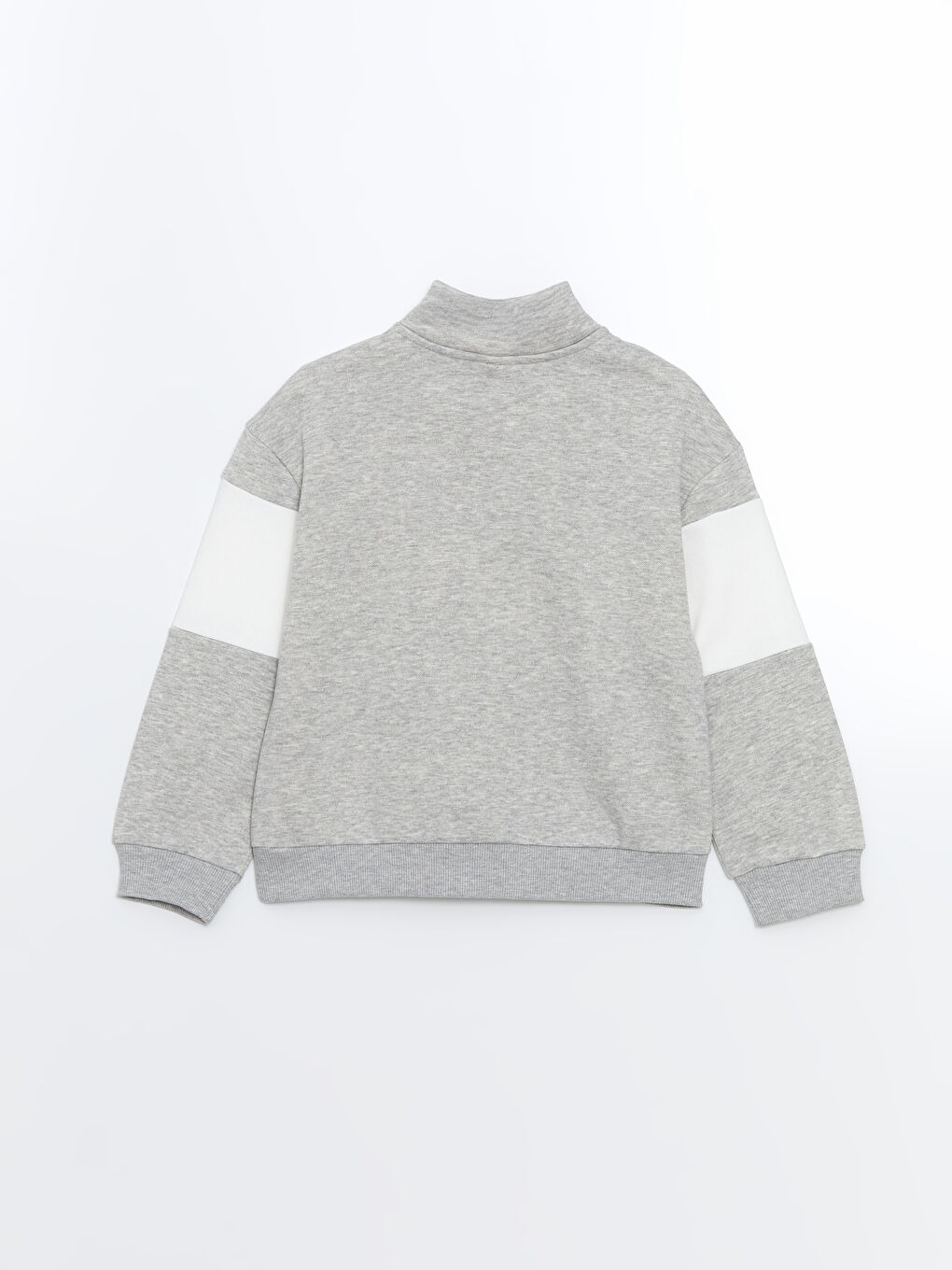 LCW Kids Gri Dik Yaka Kız Çocuk Sweatshirt - 1