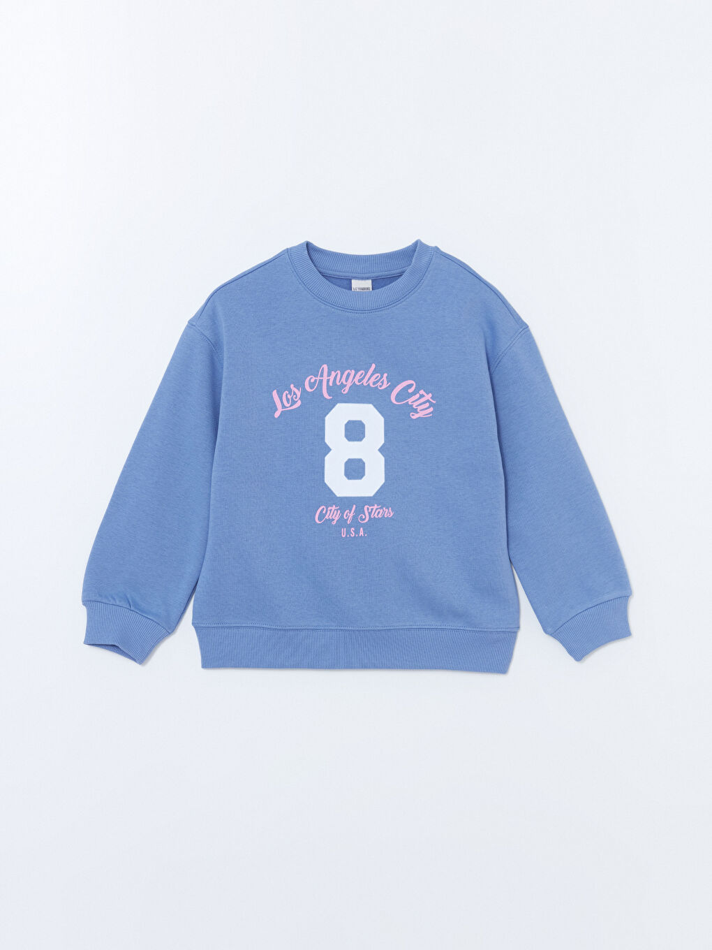 LCW Kids Lila Bisiklet Yaka Kız Çocuk Kalın Sweatshirt