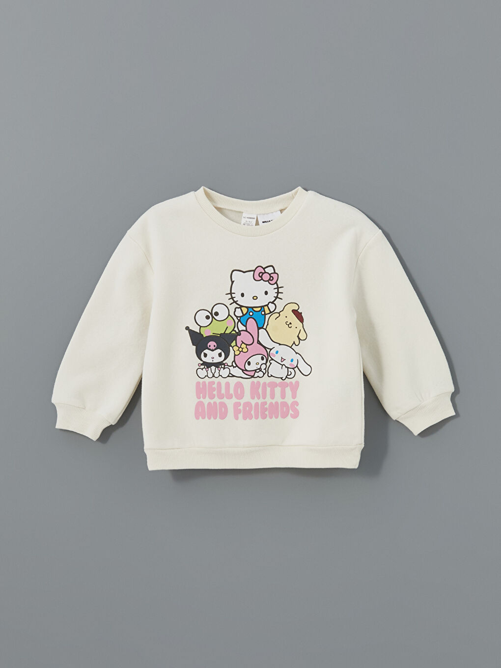 LCW baby Ekru Hello Kıtty Baskılı Kız Çocuk Sweatshirt