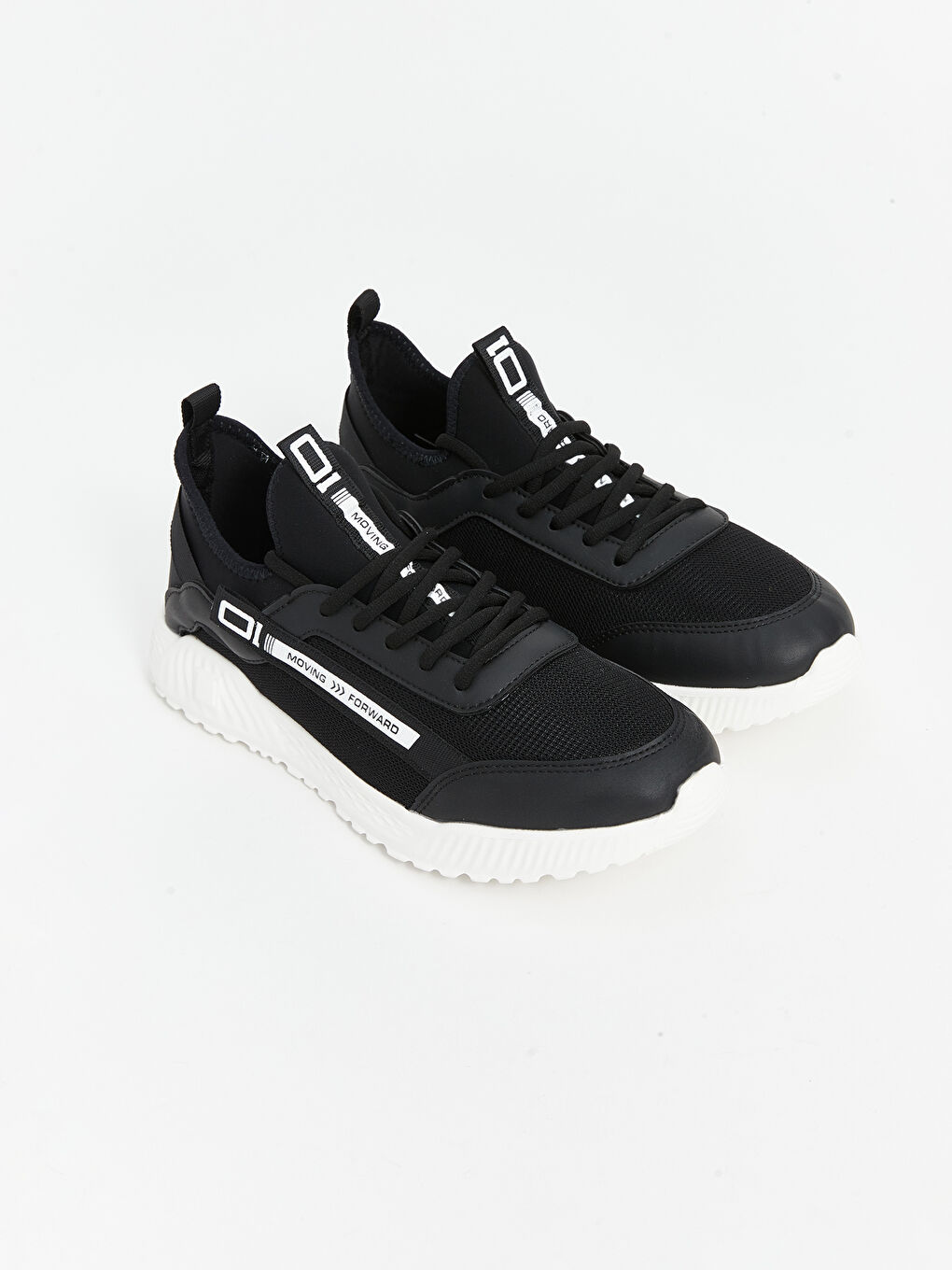 Siyah File Detaylı Erkek Spor Ayakkabı