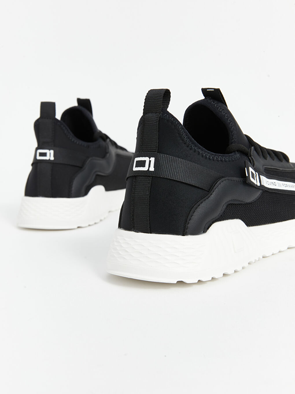 Siyah File Detaylı Erkek Spor Ayakkabı-4