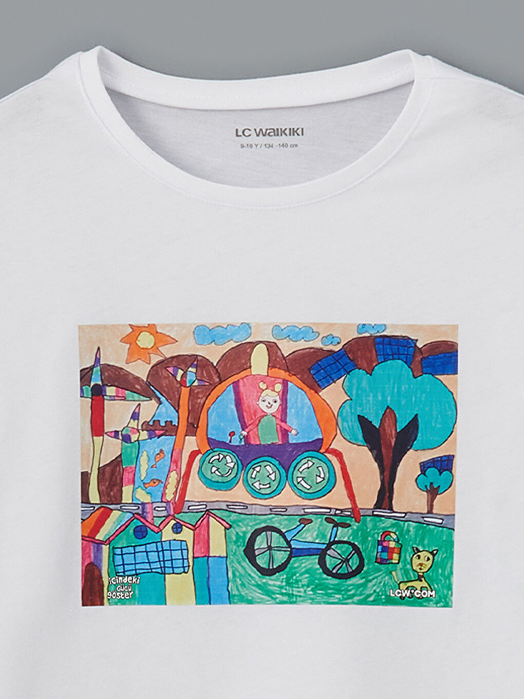 Crew Neck Printed Unisex Kids T-Shirt -W4L188Z4-U7E