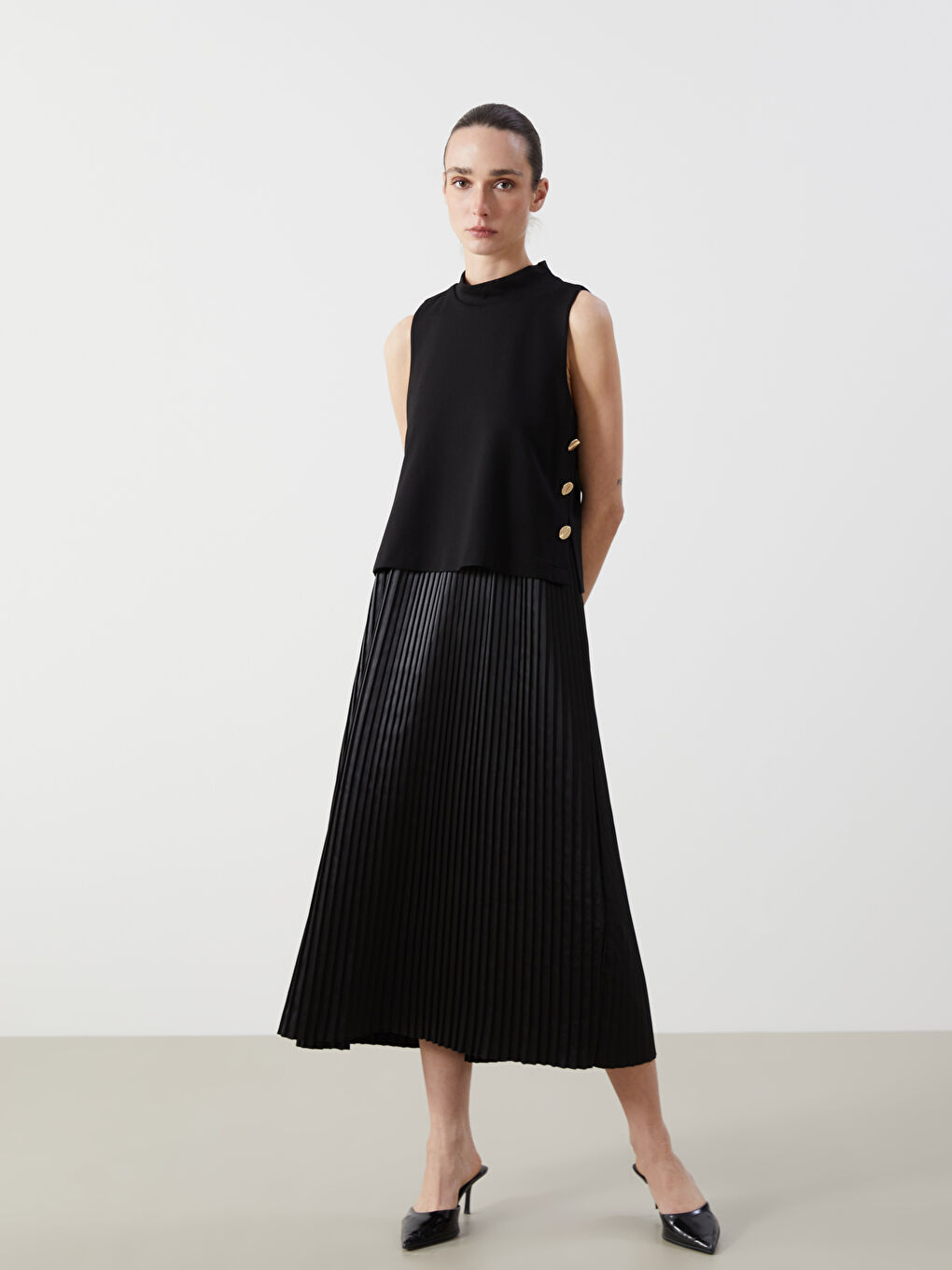 LCWAIKIKI Classic Funnel Neck Women's Dress -W4L269Z8-CVL