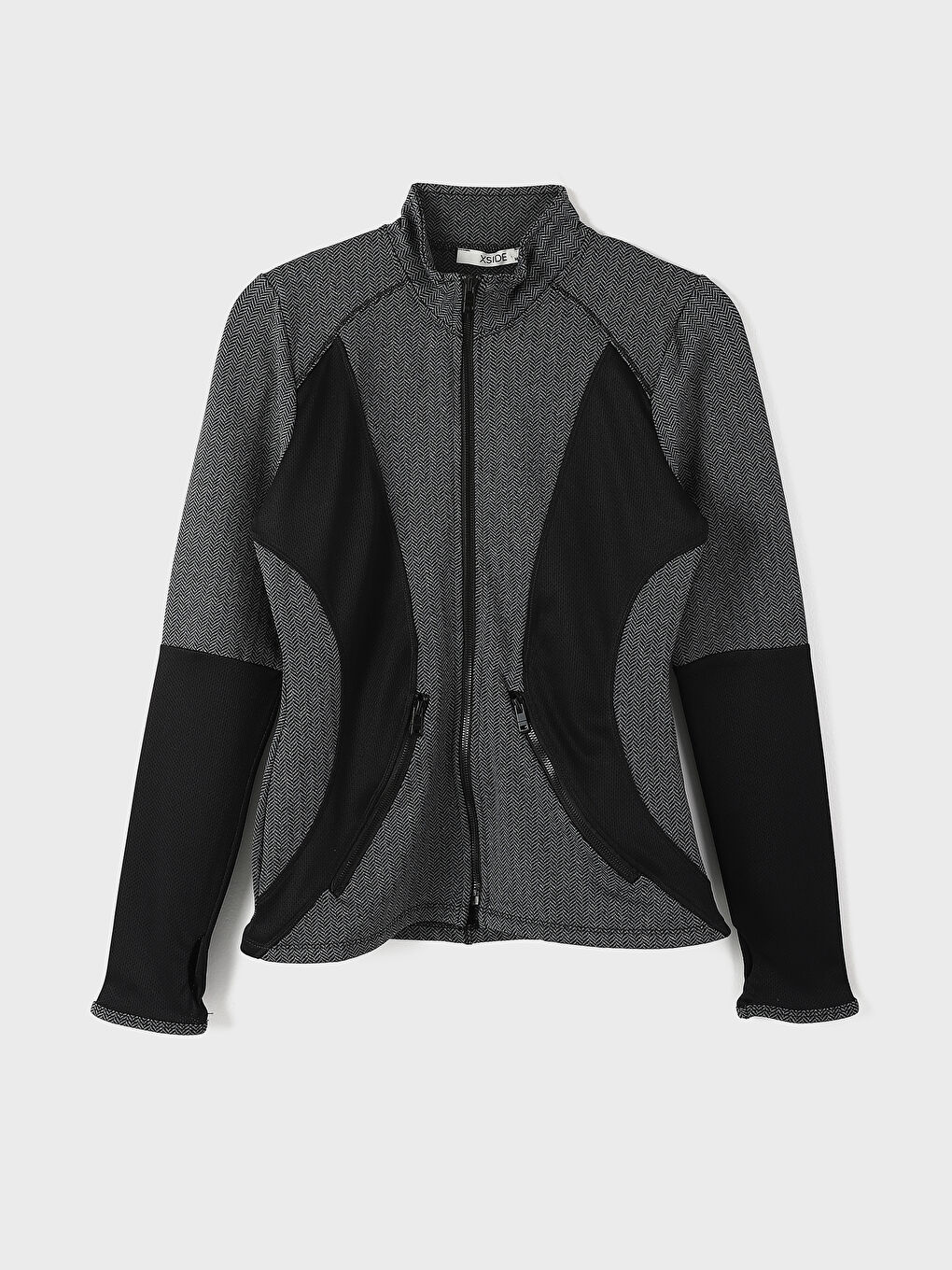 سويت شيرت بسحاب بياقة قمع للسيدات